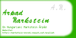 arpad markstein business card
